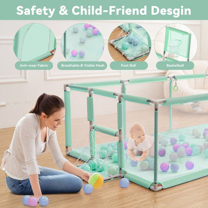 Portable Baby Kids Playpen Fence Gate Wall Fence