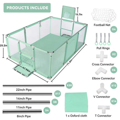 Portable Baby Kids Playpen Fence Gate Wall Fence