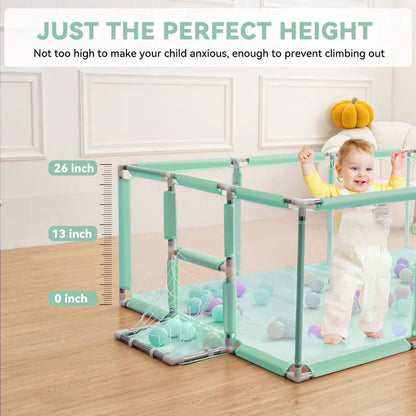 Portable Baby Kids Playpen Fence Gate Wall Fence
