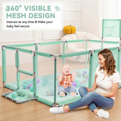 Portable Baby Kids Playpen Fence Gate Wall Fence