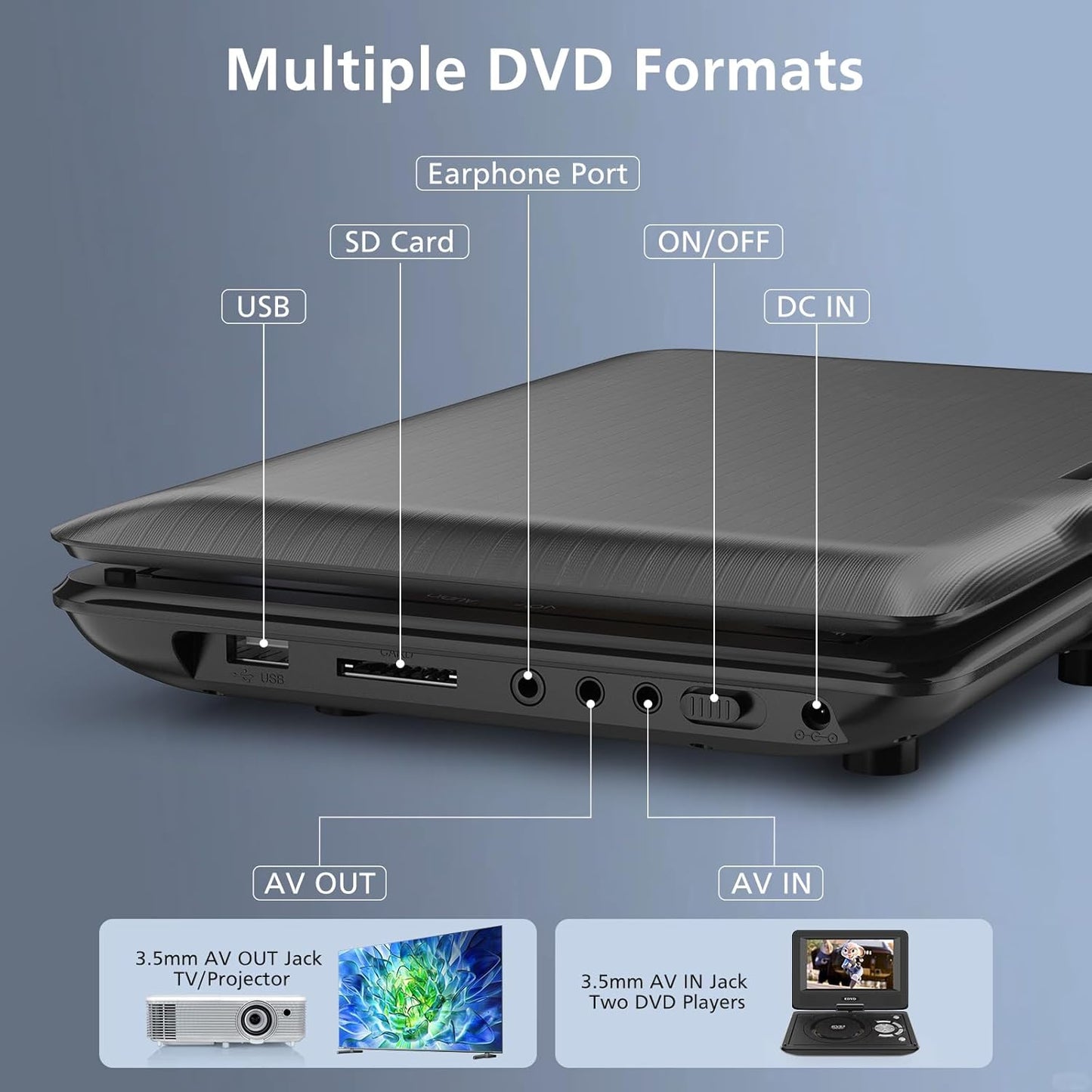 Portable DVD Player 9.8"