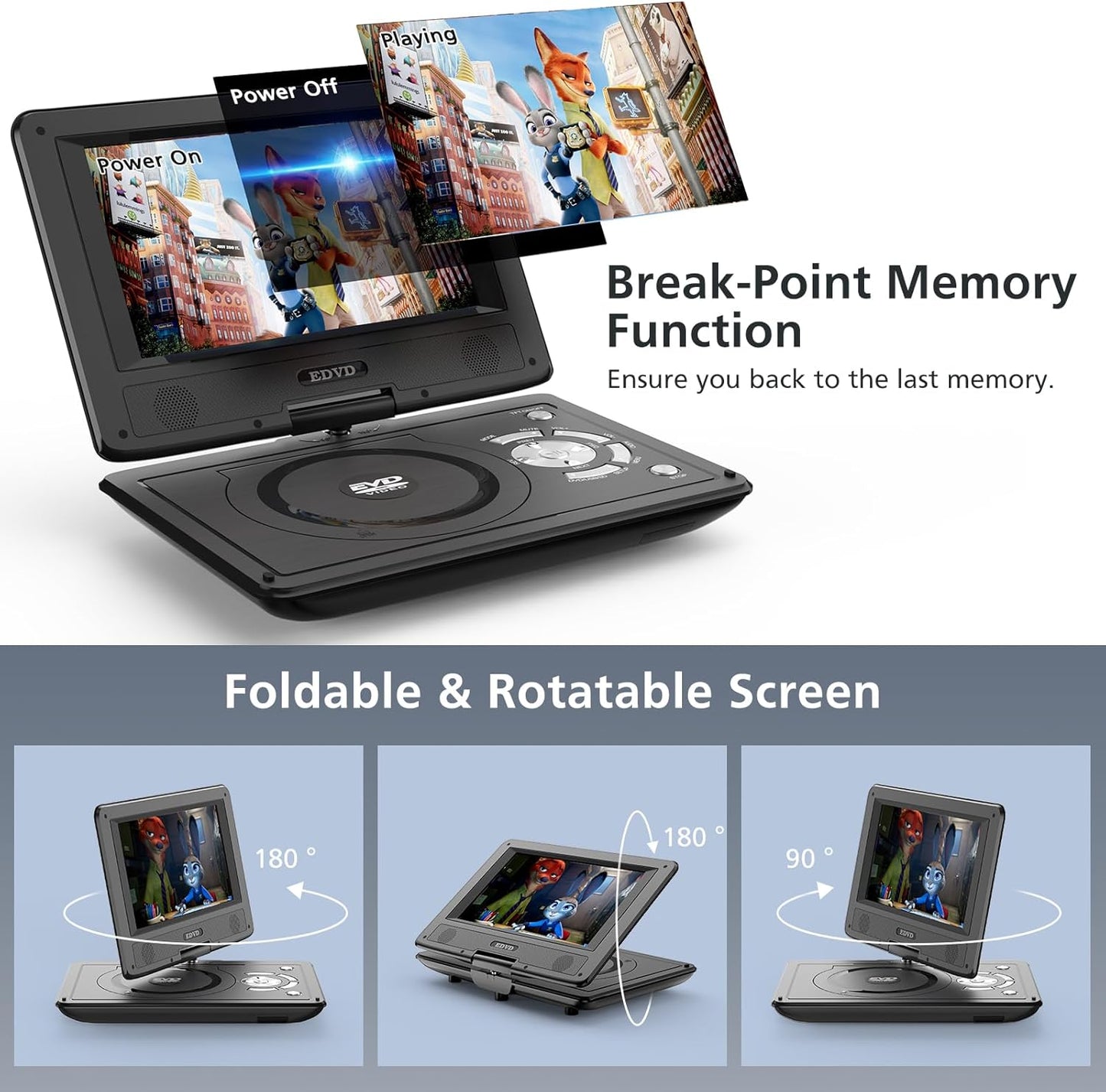 Portable DVD Player 9.8"