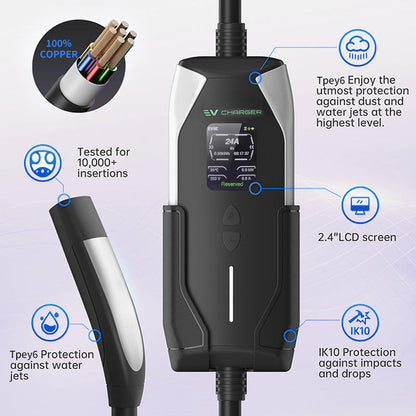Portable EV Charger Type 1 Charger 16A 5M