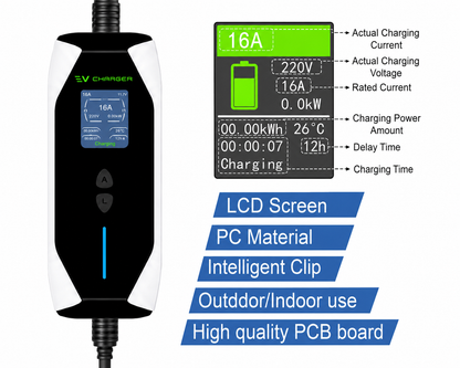 Portable EV Charger Type 1 Charger 16A 5M