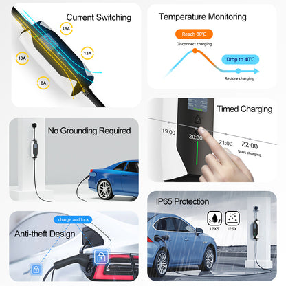 Portable EV Charger Type2 Electric Car Charger 16A
