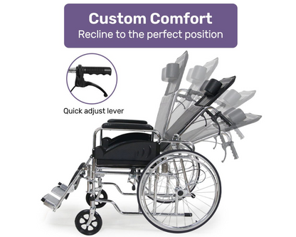 Portable Wheelchair Foldable Wheel Chair Recliner