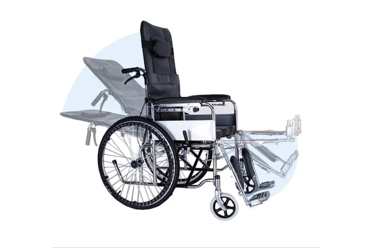 Portable Wheelchair Foldable Wheel Chair Recliner