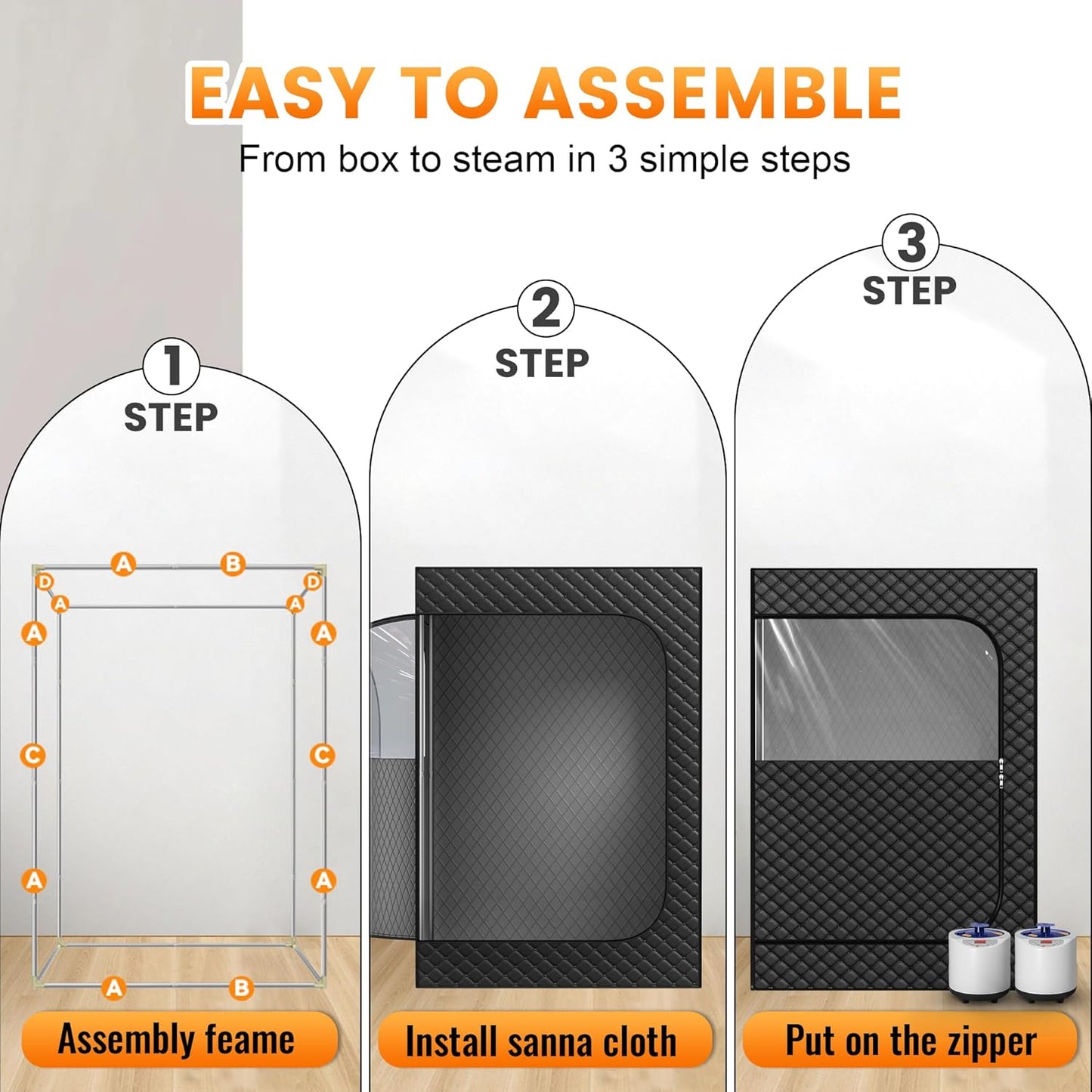 Portable Steam Sauna Personal Home Spa 2 Person Sauna