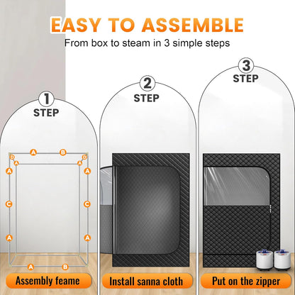 Portable Steam Sauna Personal Home Spa 2 Person Sauna