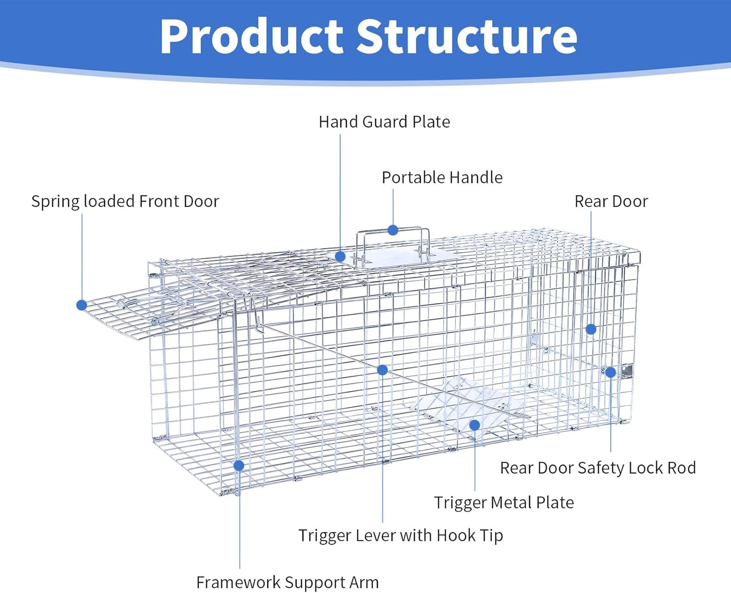 Possum Trap Large Animal Trap 78 x 31 x 28cm