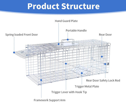 Possum Trap Large Animal Trap 78 x 31 x 28cm