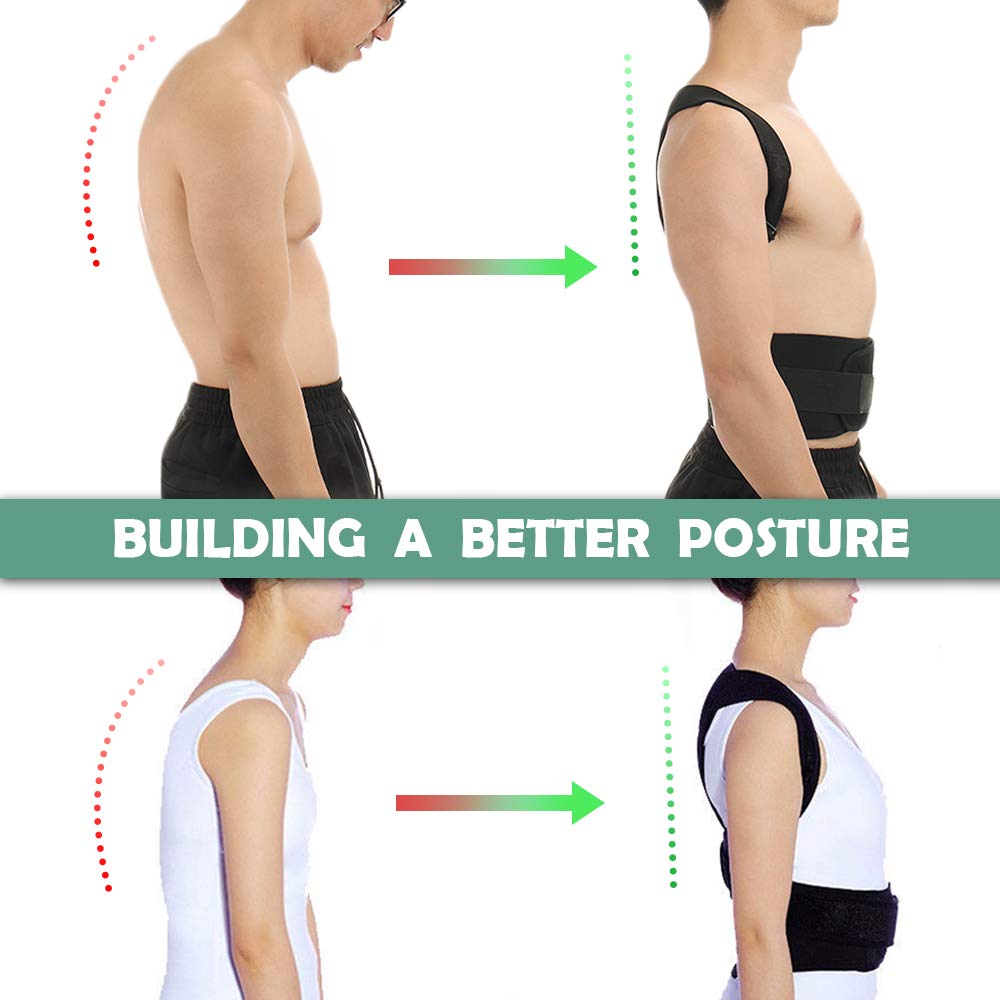 Posture Back Support Brace Belt Back Posture Corrector Lumbar Shoulder Support Brace Belt Men Women - The Shopsite