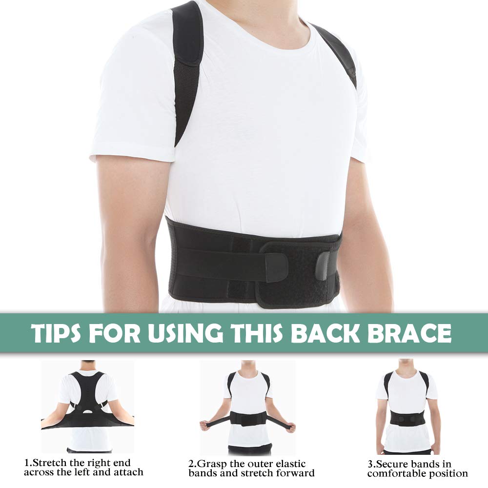 Posture Back Support Brace Belt Back Posture Corrector Lumbar Shoulder Support Brace Belt Men Women - The Shopsite