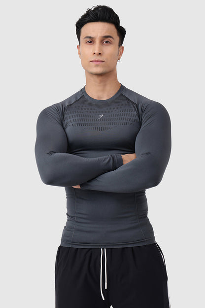 Power Seamless Fullsleeves T-shirt Charcoal