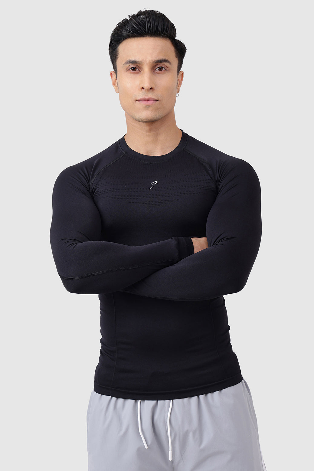 Power Seamless Fullsleeves T-shirt Black