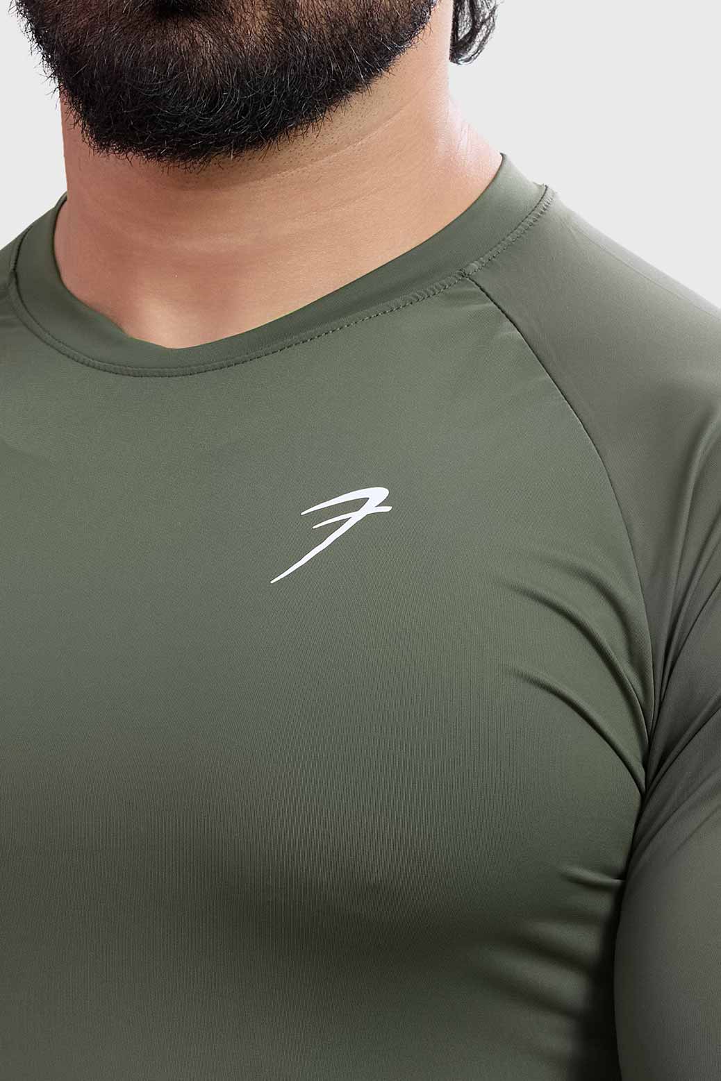 Bare Nylon Fullsleeves T-shirt Olive