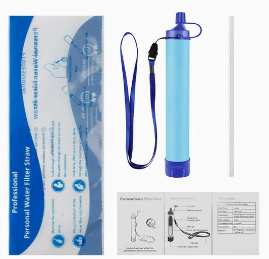 2 Pcs VASTTRAIL Water Filtration Drinking Straw; Personal Outdoor Survival Gear Filters