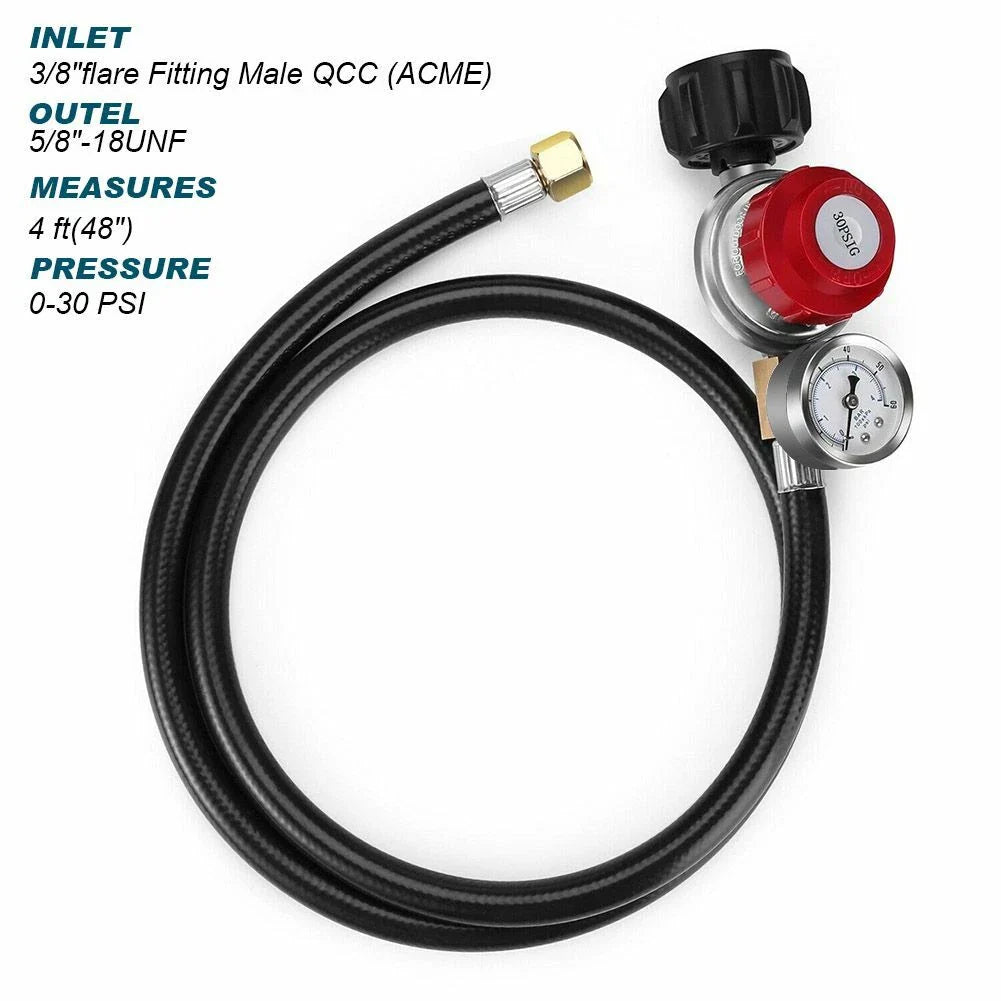 High Pressure Propane Regulator Hose Gauge