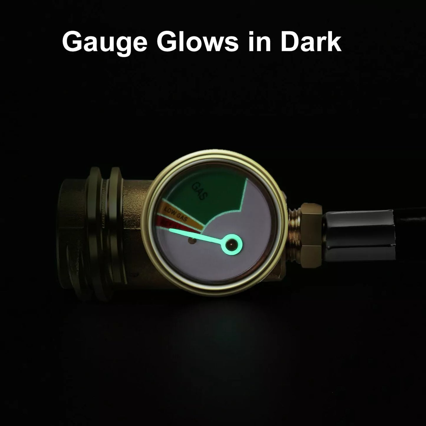 Propane Tank Hose Extension with Gauge