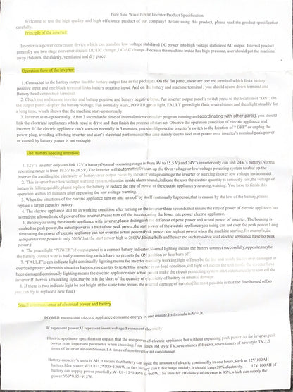 Pure Sine wave Inverter 6000W 12V