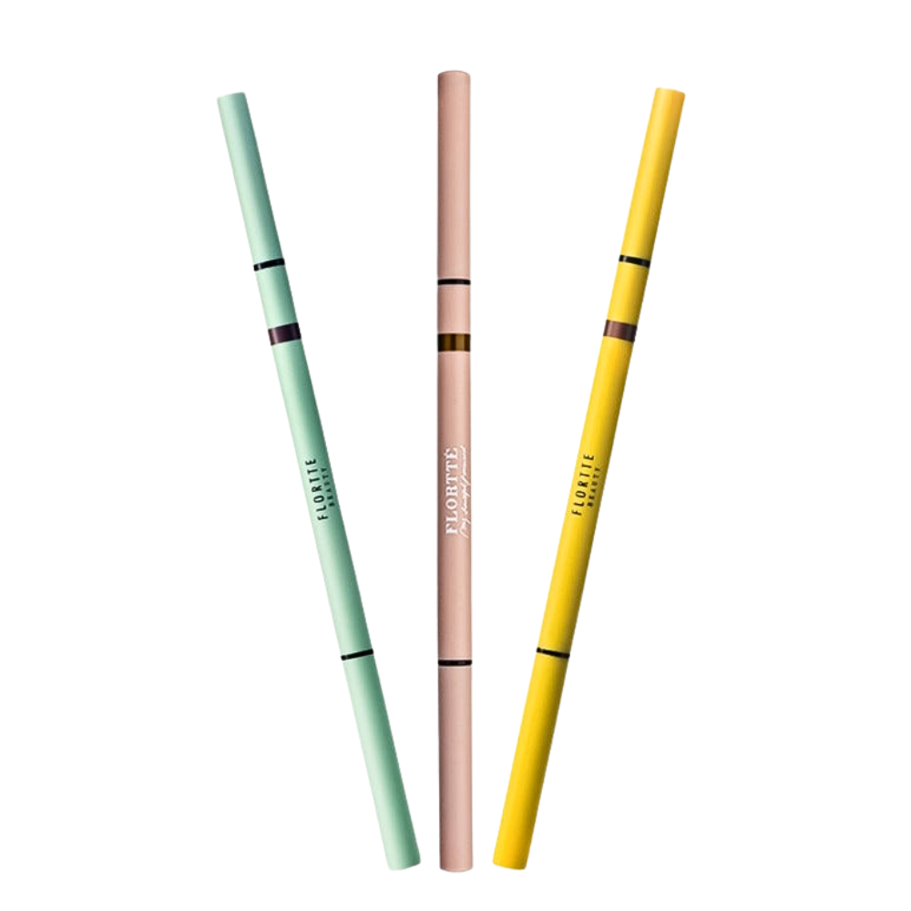 FLORTTE Rotating Double-Ended Eyebrow Pencil with Brush