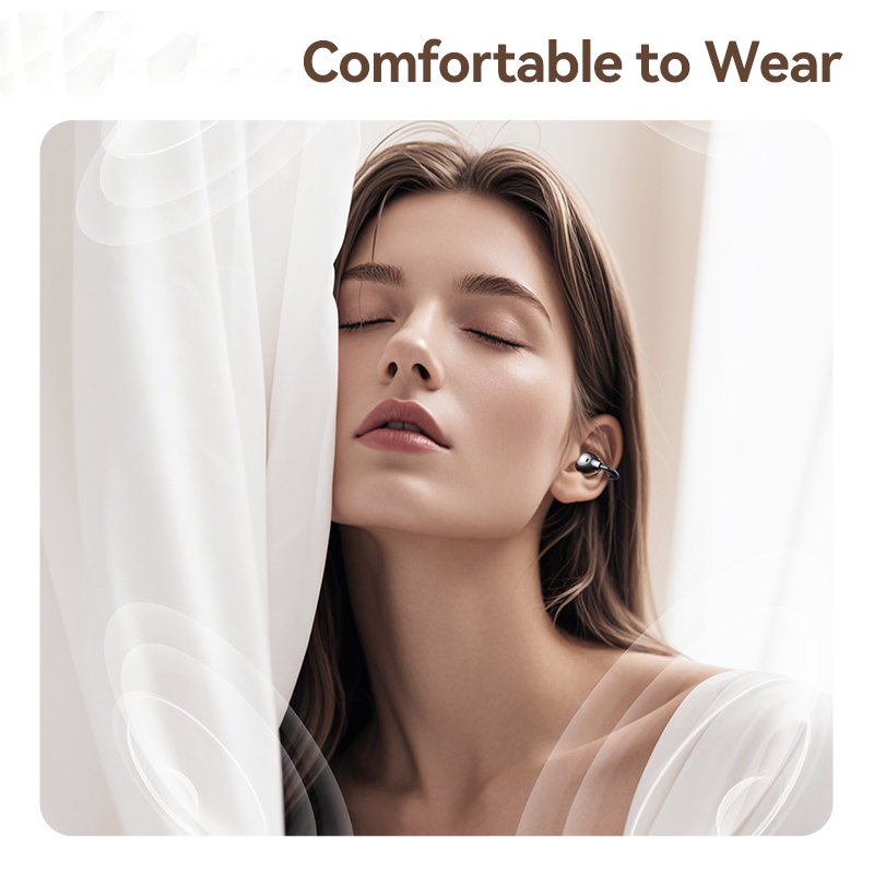 Clip-On TWS Earbuds Non-In-Ear Sport Earphones