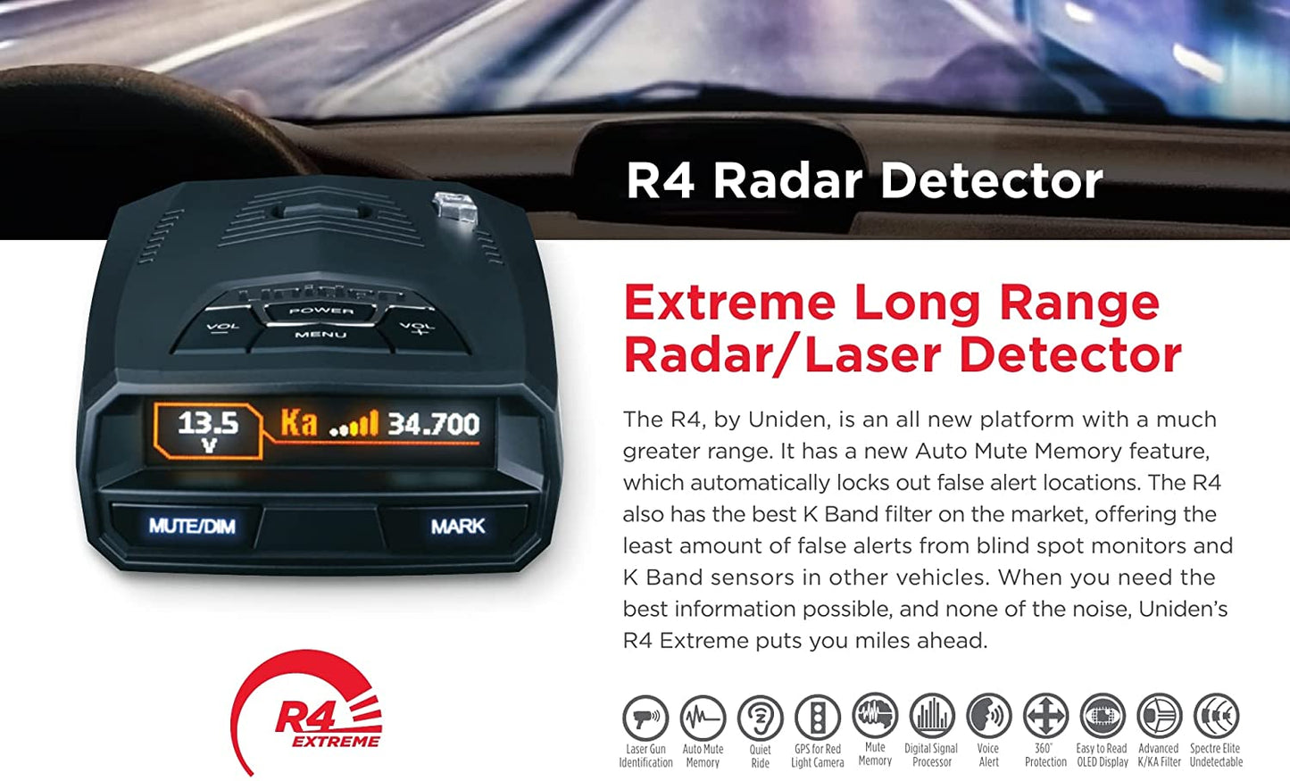 UNIDEN R4 Extreme Long-Range Laser/Radar