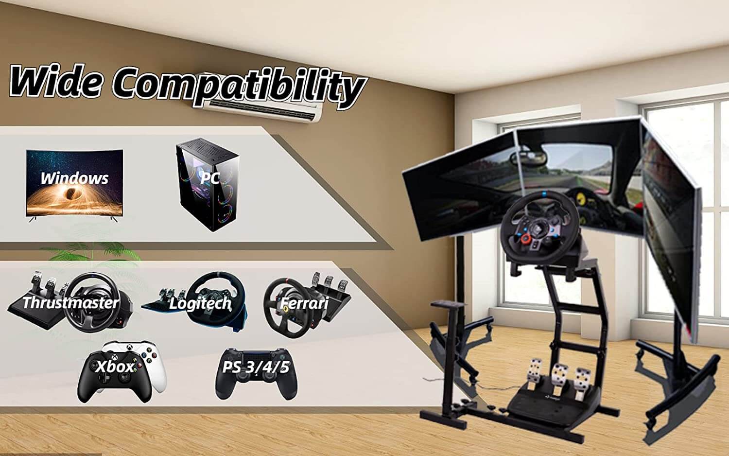 Gaming wheel mount platform