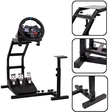 Racing simulator wheel stand