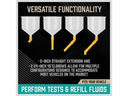 Spill Proof Car Radiator Coolant Filling Funnel Kit Universal Adapter