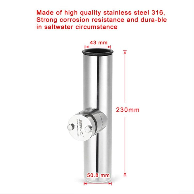 Boat rod holder clamp