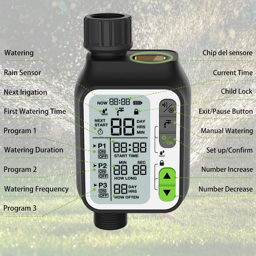 Rain Sensor Large Screen Automatic Watering Timed Watering Smart Irrigation Garden Lazy Automatic Watering