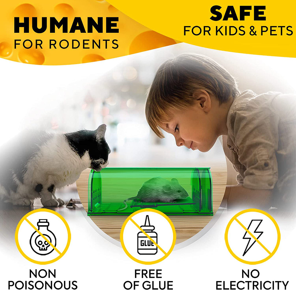 Rat Traps Catch and Release Indoor / Outdoor Mouse Traps Pack of 2