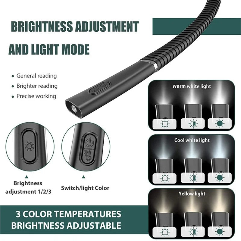 USB rechargeable neck lamp