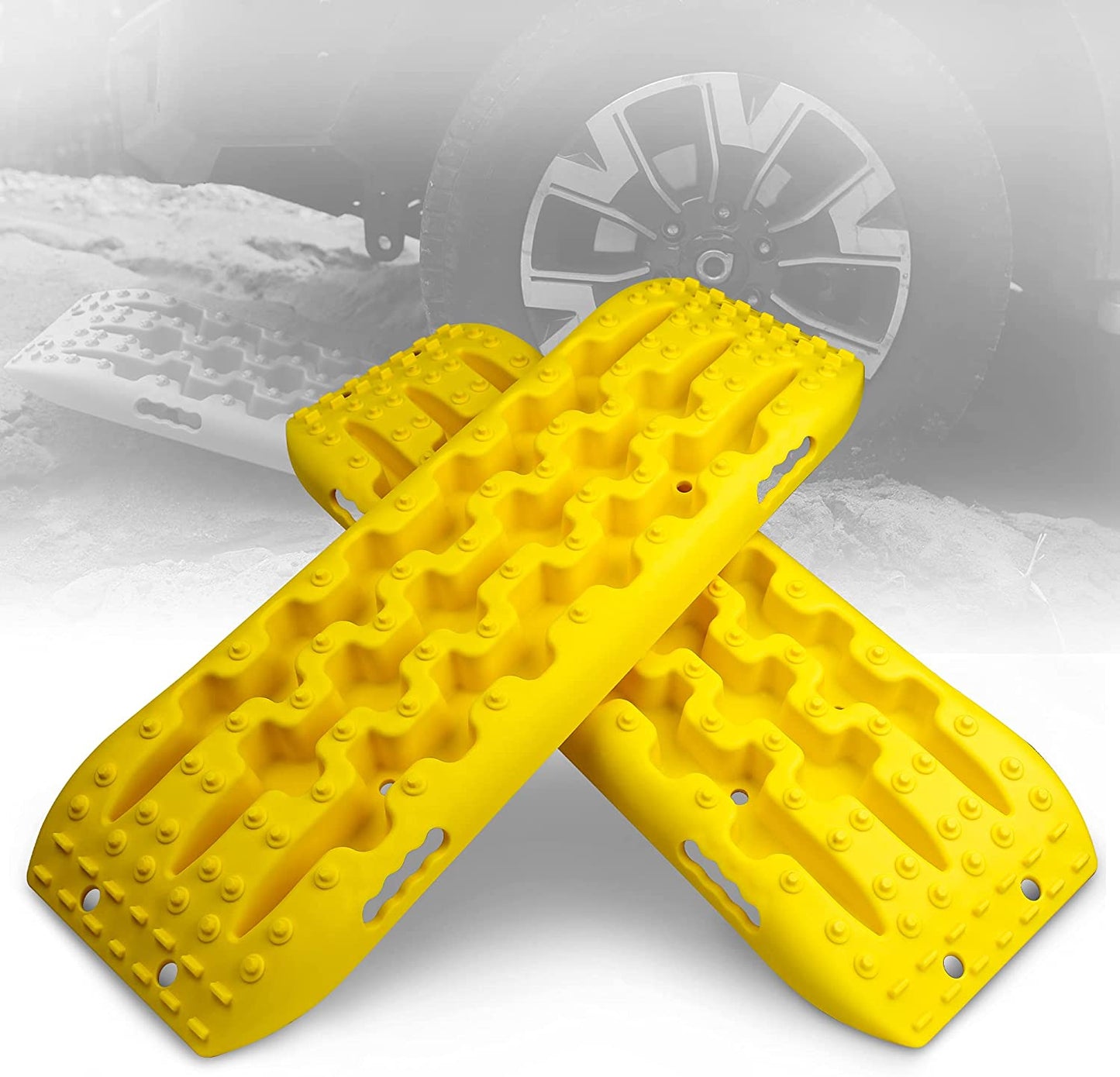 Recovery Tracks Sand Mud Snow Track Tire Ladder 4WD (3Gen, Yellow)