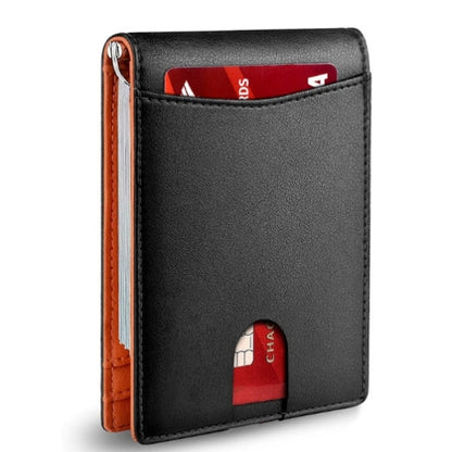 Minimalist Slim Wallet with Money Clip RFID Blocking Front Pocket