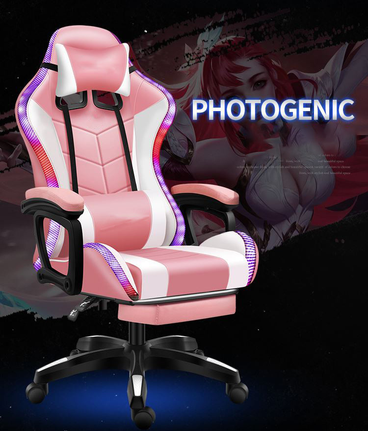 Gaming Chair with Footrest – RGB Gaming Chair with Speakers & Lights