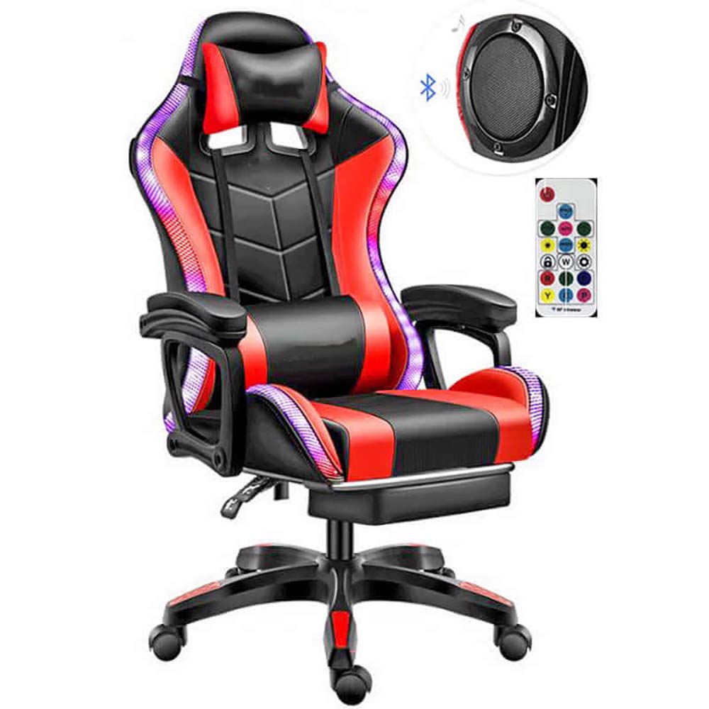rgb gaming chair red