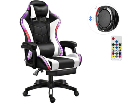 Gaming Chair with Footrest – RGB Gaming Chair with Speakers & Lights