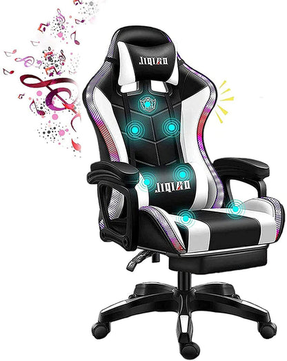Gaming Chair with Footrest – RGB Gaming Chair with Speakers & Lights