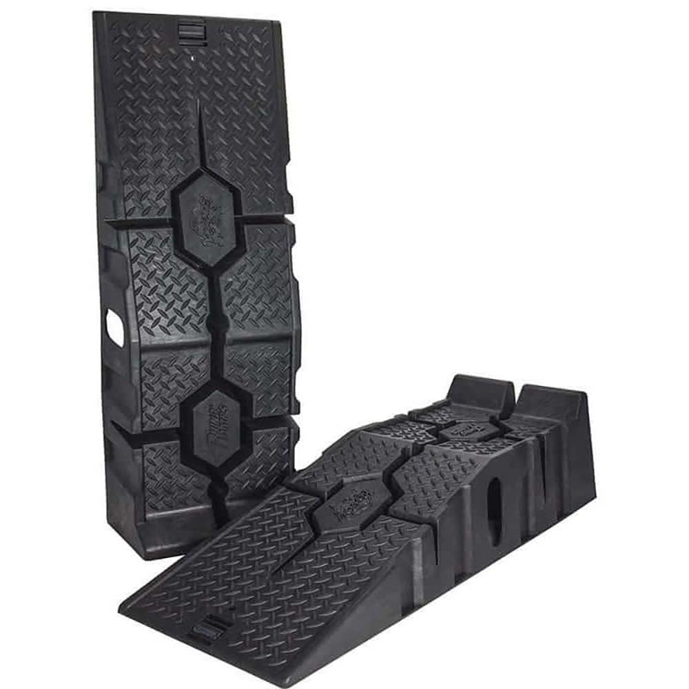 Pair of black vehicle ramps