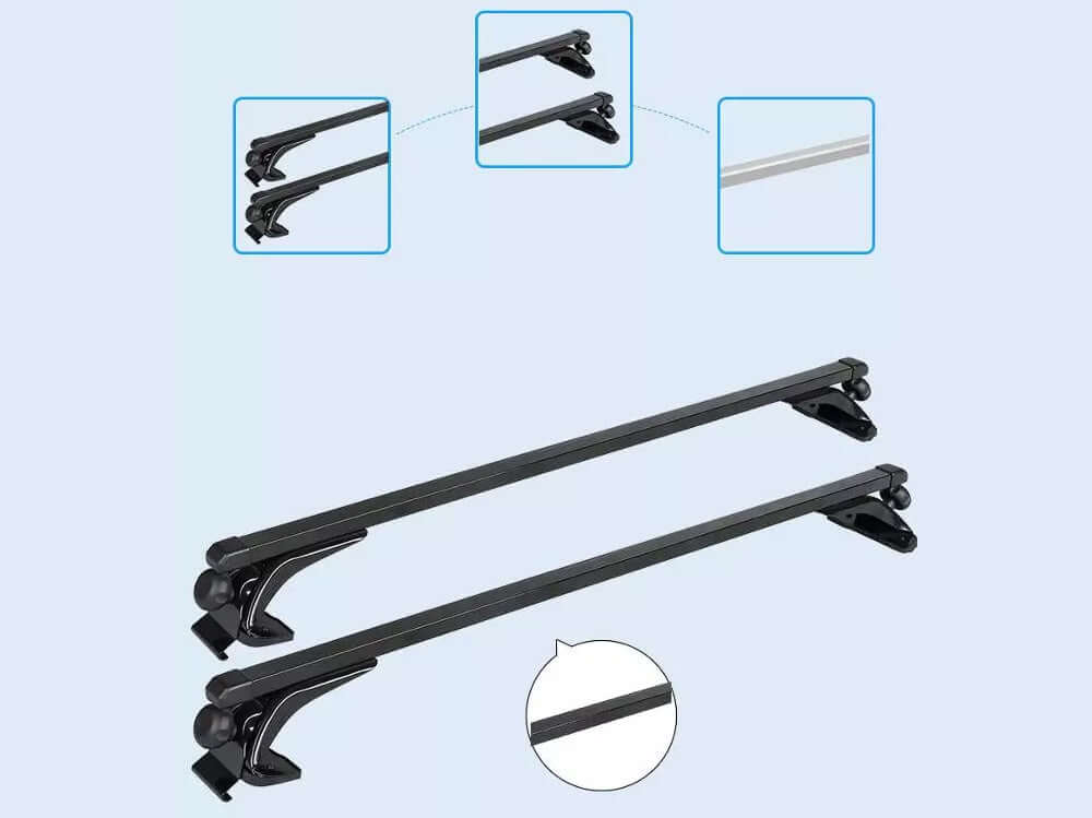 Car Roof Racks Universal 120cm Black - The Shopsite