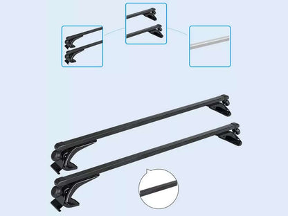 Car Roof Racks Universal 120cm Black - The Shopsite