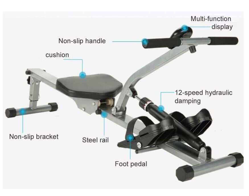 Foldable Rowing Machine Fitness Gym - The Shopsite