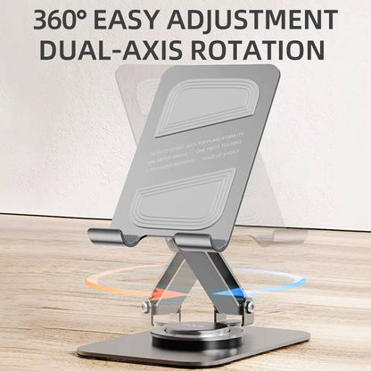Metal Phone Stand 360 rotatable Foldable for Table Desk