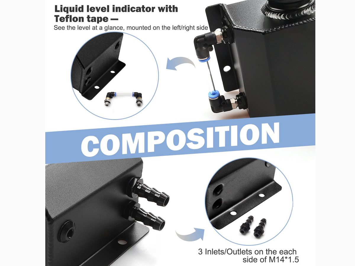 Universal Radiator Coolant Overflow Tank Kit