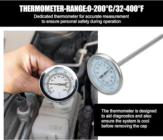 Universal Cooling System Radiator Pressure Tester Gasket Test Kit Leak Detector