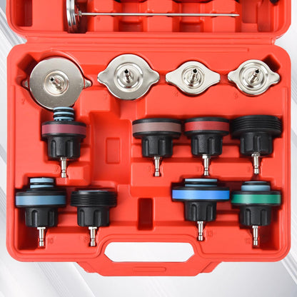 Universal Cooling System Radiator Pressure Tester Gasket Test Kit Leak Detector