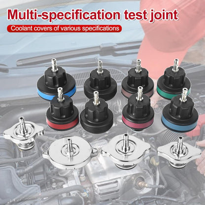 Universal Cooling System Radiator Pressure Tester Gasket Test Kit Leak Detector