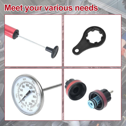 Universal Cooling System Radiator Pressure Tester Gasket Test Kit Leak Detector